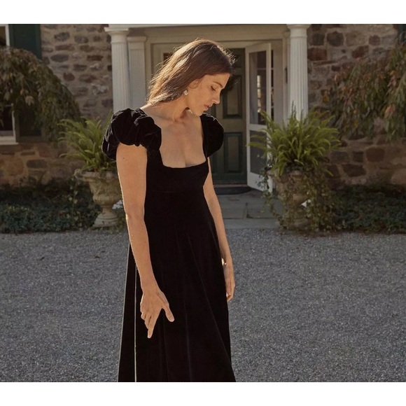 Doen Heirloom Celestine Dress in Black Velvet Size S Small - Picture 5 of 16